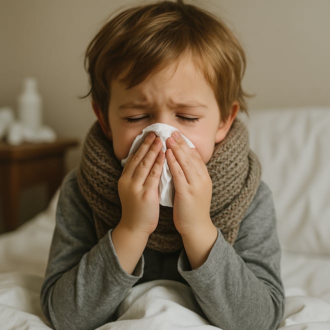 Child dealing with a cold-1