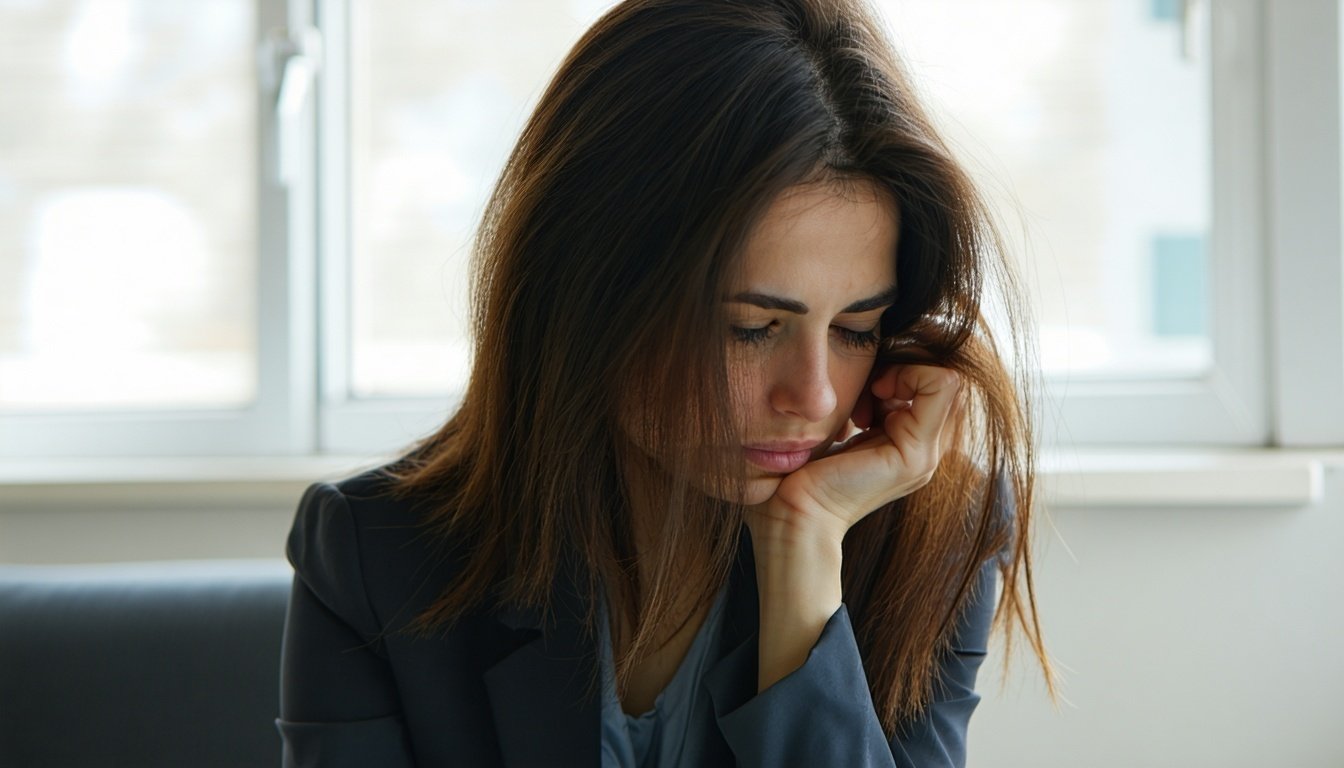 a women dealing with hopeless feeling